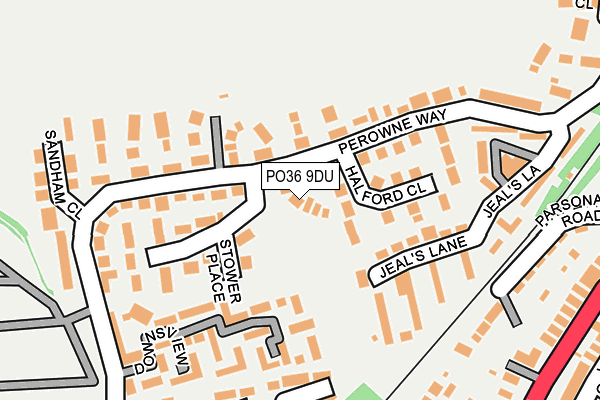 PO36 9DU map - OS OpenMap – Local (Ordnance Survey) PO36 9DU map - OS OpenMap – Local (Ordnance Survey)
