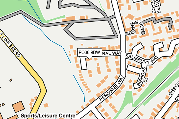 PO36 9DW map - OS OpenMap – Local (Ordnance Survey) PO36 9DW map - OS OpenMap – Local (Ordnance Survey)