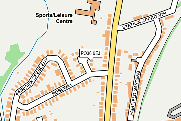 PO36 9EJ map - OS OpenMap – Local (Ordnance Survey) PO36 9EJ map - OS OpenMap – Local (Ordnance Survey)