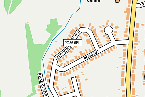 PO36 9EL map - OS OpenMap – Local (Ordnance Survey) PO36 9EL map - OS OpenMap – Local (Ordnance Survey)