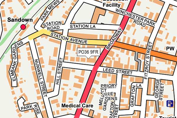 PO36 9FR map - OS OpenMap – Local (Ordnance Survey) PO36 9FR map - OS OpenMap – Local (Ordnance Survey)