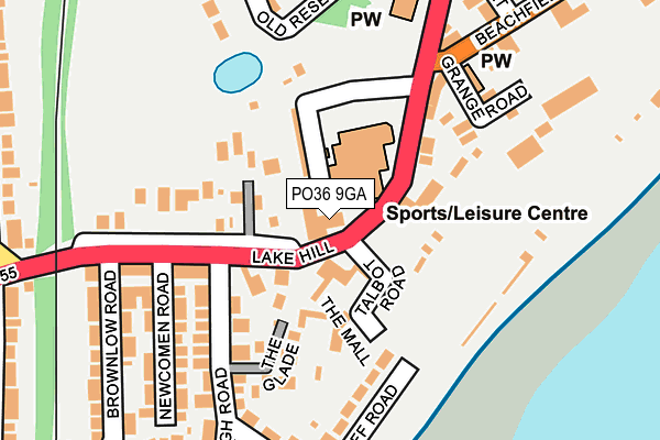 PO36 9GA map - OS OpenMap – Local (Ordnance Survey) PO36 9GA map - OS OpenMap – Local (Ordnance Survey)