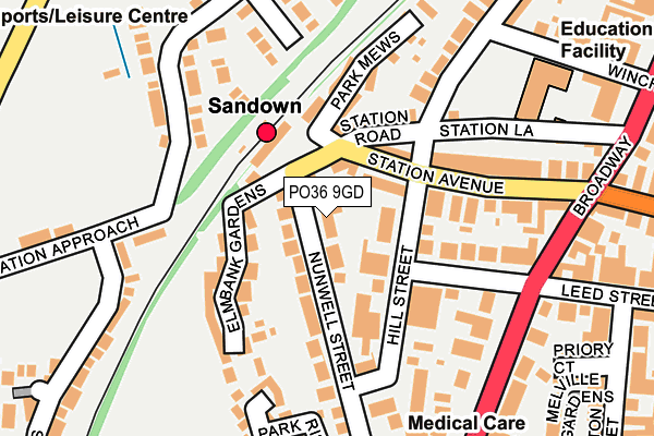 PO36 9GD map - OS OpenMap – Local (Ordnance Survey) PO36 9GD map - OS OpenMap – Local (Ordnance Survey)