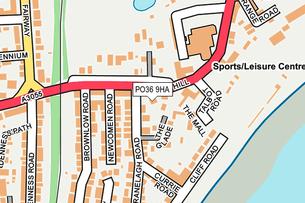 PO36 9HA map - OS OpenMap – Local (Ordnance Survey) PO36 9HA map - OS OpenMap – Local (Ordnance Survey)