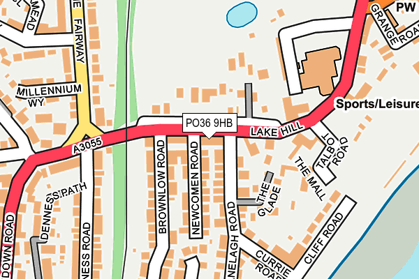 PO36 9HB map - OS OpenMap – Local (Ordnance Survey) PO36 9HB map - OS OpenMap – Local (Ordnance Survey)