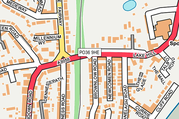 PO36 9HE map - OS OpenMap – Local (Ordnance Survey) PO36 9HE map - OS OpenMap – Local (Ordnance Survey)