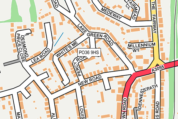 PO36 9HS map - OS OpenMap – Local (Ordnance Survey) PO36 9HS map - OS OpenMap – Local (Ordnance Survey)