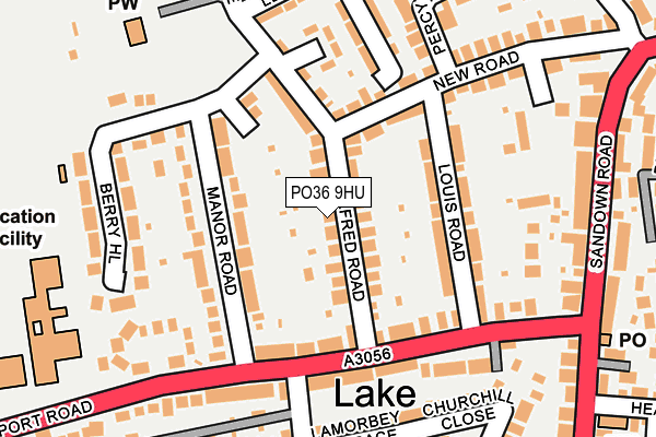 PO36 9HU map - OS OpenMap – Local (Ordnance Survey)