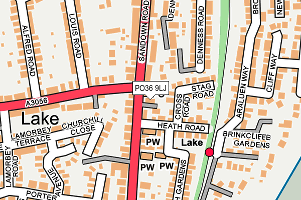 PO36 9LJ map - OS OpenMap – Local (Ordnance Survey) PO36 9LJ map - OS OpenMap – Local (Ordnance Survey)