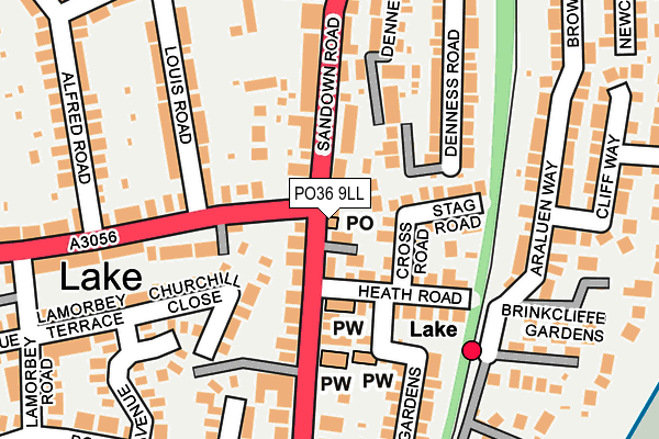 PO36 9LL map - OS OpenMap – Local (Ordnance Survey) PO36 9LL map - OS OpenMap – Local (Ordnance Survey)