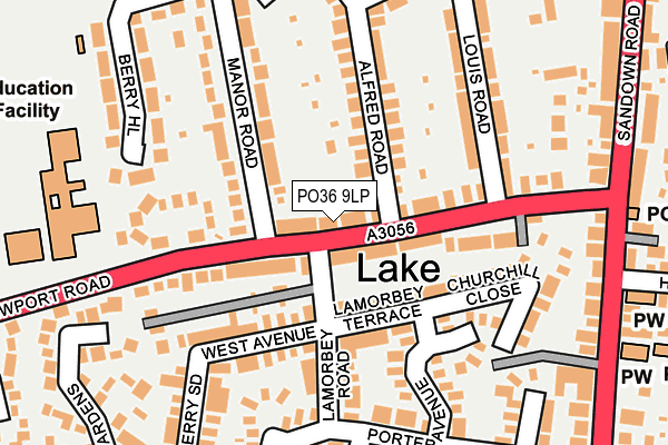PO36 9LP map - OS OpenMap – Local (Ordnance Survey) PO36 9LP map - OS OpenMap – Local (Ordnance Survey)
