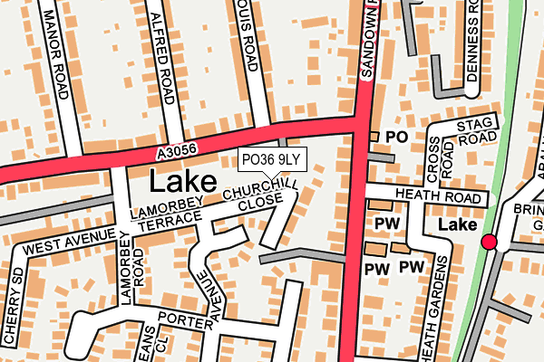 PO36 9LY map - OS OpenMap – Local (Ordnance Survey) PO36 9LY map - OS OpenMap – Local (Ordnance Survey)