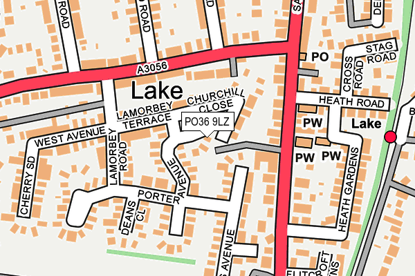 PO36 9LZ map - OS OpenMap – Local (Ordnance Survey) PO36 9LZ map - OS OpenMap – Local (Ordnance Survey)