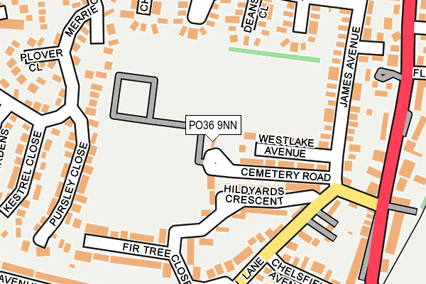 PO36 9NN map - OS OpenMap – Local (Ordnance Survey) PO36 9NN map - OS OpenMap – Local (Ordnance Survey)