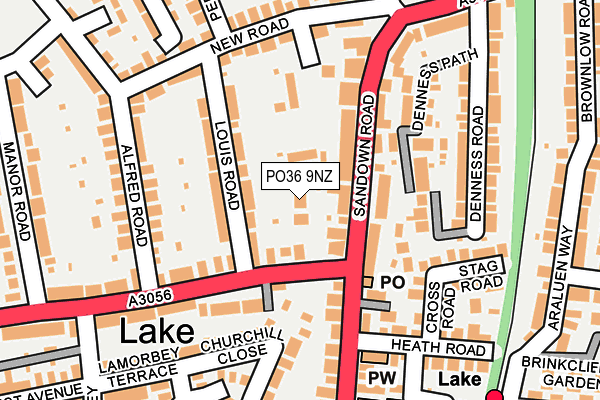 PO36 9NZ map - OS OpenMap – Local (Ordnance Survey) PO36 9NZ map - OS OpenMap – Local (Ordnance Survey)