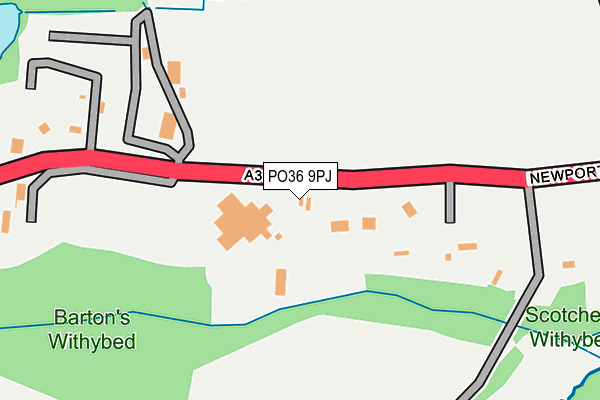 PO36 9PJ map - OS OpenMap – Local (Ordnance Survey)