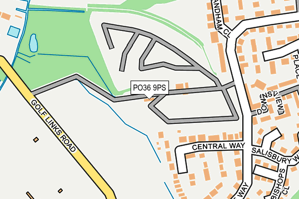 PO36 9PS map - OS OpenMap – Local (Ordnance Survey) PO36 9PS map - OS OpenMap – Local (Ordnance Survey)