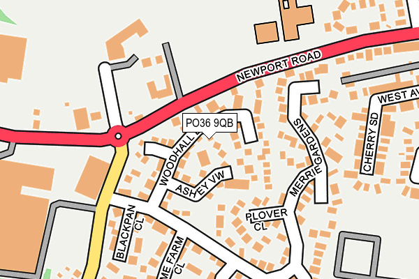 PO36 9QB map - OS OpenMap – Local (Ordnance Survey) PO36 9QB map - OS OpenMap – Local (Ordnance Survey)