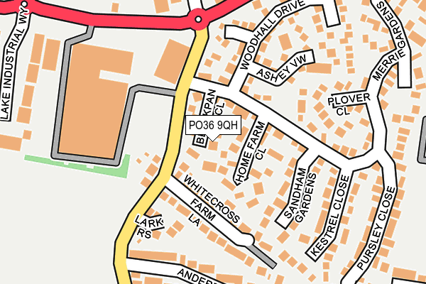 PO36 9QH map - OS OpenMap – Local (Ordnance Survey) PO36 9QH map - OS OpenMap – Local (Ordnance Survey)
