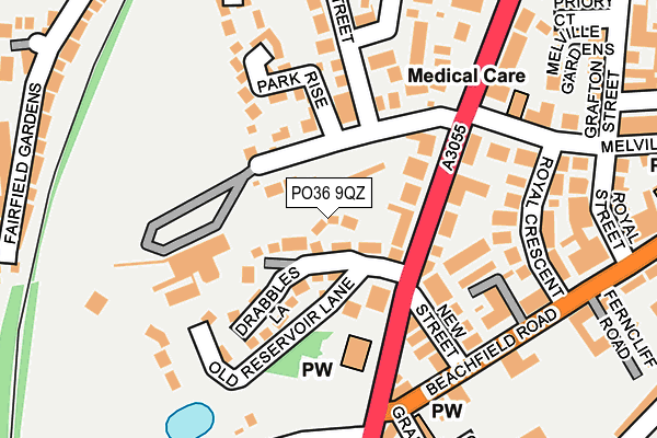 PO36 9QZ map - OS OpenMap – Local (Ordnance Survey) PO36 9QZ map - OS OpenMap – Local (Ordnance Survey)
