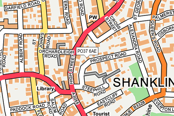 PO37 6AE map - OS OpenMap – Local (Ordnance Survey) PO37 6AE map - OS OpenMap – Local (Ordnance Survey)