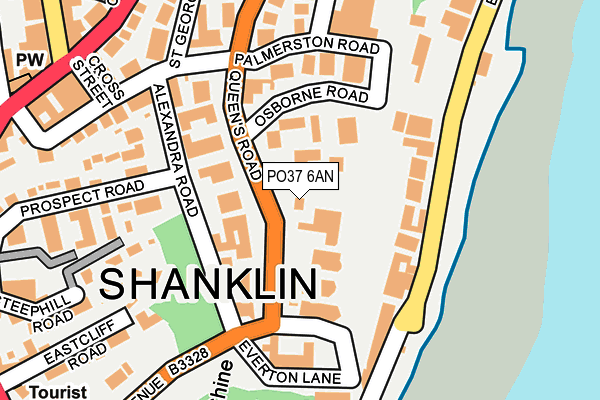 PO37 6AN map - OS OpenMap – Local (Ordnance Survey)