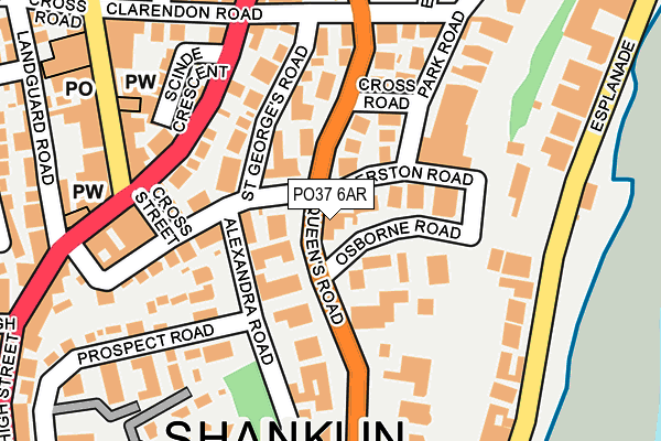 PO37 6AR map - OS OpenMap – Local (Ordnance Survey) PO37 6AR map - OS OpenMap – Local (Ordnance Survey)