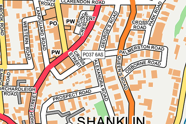 PO37 6AS map - OS OpenMap – Local (Ordnance Survey) PO37 6AS map - OS OpenMap – Local (Ordnance Survey)