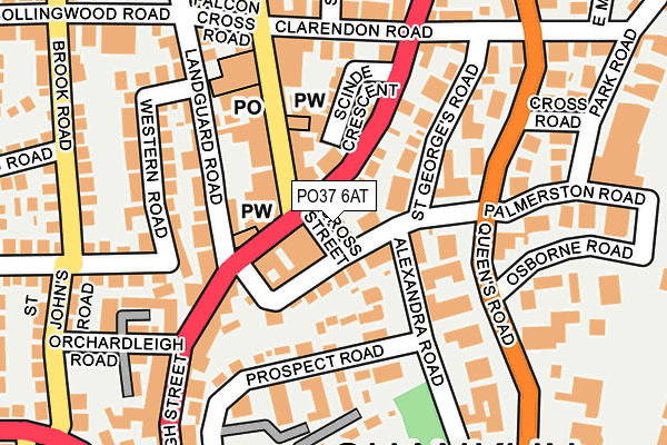 PO37 6AT map - OS OpenMap – Local (Ordnance Survey) PO37 6AT map - OS OpenMap – Local (Ordnance Survey)