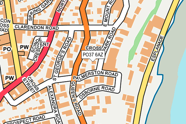 PO37 6AZ map - OS OpenMap – Local (Ordnance Survey) PO37 6AZ map - OS OpenMap – Local (Ordnance Survey)