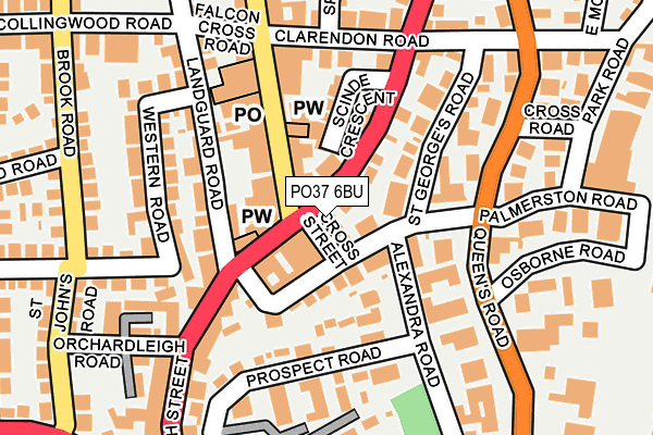 PO37 6BU map - OS OpenMap – Local (Ordnance Survey) PO37 6BU map - OS OpenMap – Local (Ordnance Survey)