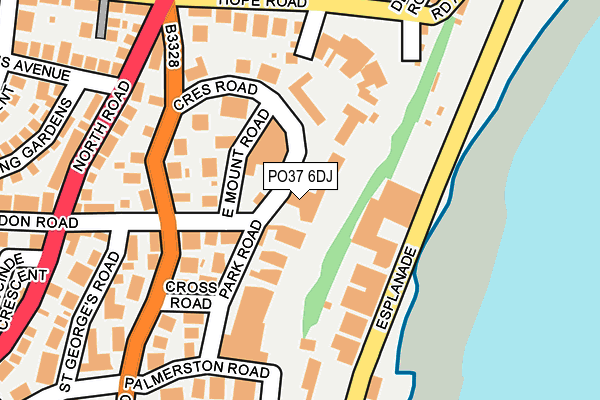 PO37 6DJ map - OS OpenMap – Local (Ordnance Survey) PO37 6DJ map - OS OpenMap – Local (Ordnance Survey)