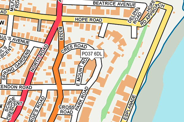 PO37 6DL map - OS OpenMap – Local (Ordnance Survey)