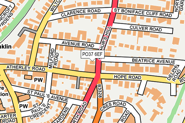 PO37 6EF map - OS OpenMap – Local (Ordnance Survey) PO37 6EF map - OS OpenMap – Local (Ordnance Survey)