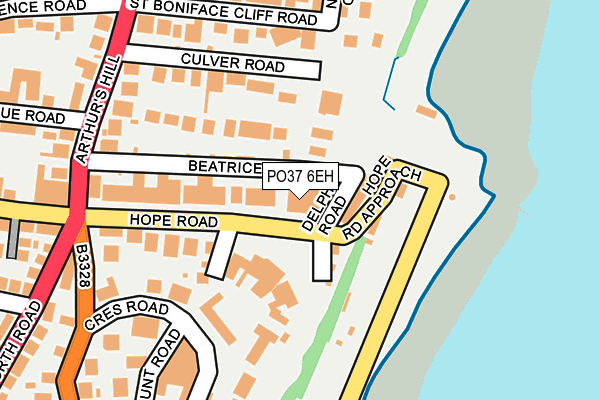 PO37 6EH map - OS OpenMap – Local (Ordnance Survey) PO37 6EH map - OS OpenMap – Local (Ordnance Survey)