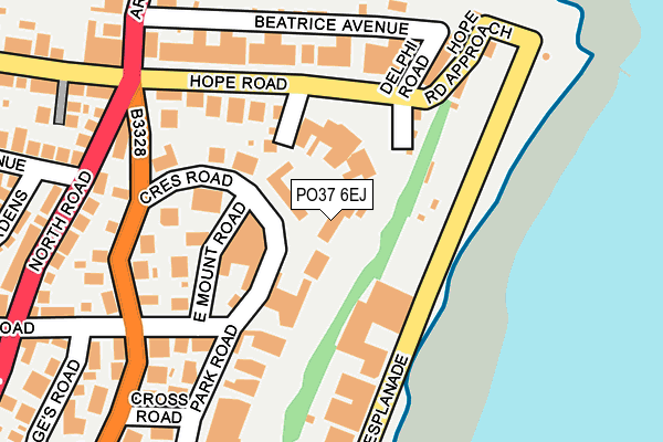 PO37 6EJ map - OS OpenMap – Local (Ordnance Survey) PO37 6EJ map - OS OpenMap – Local (Ordnance Survey)
