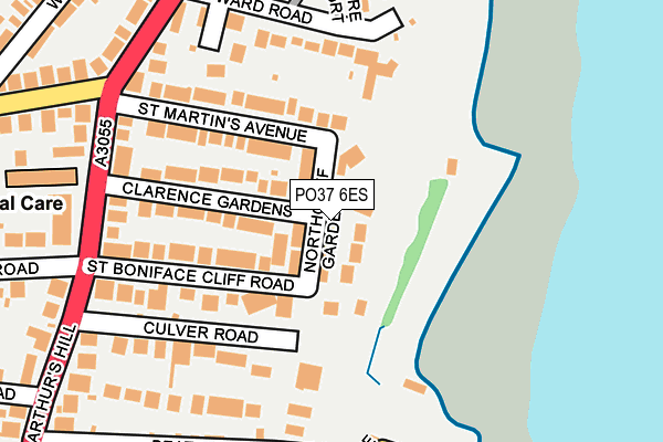 PO37 6ES map - OS OpenMap – Local (Ordnance Survey) PO37 6ES map - OS OpenMap – Local (Ordnance Survey)