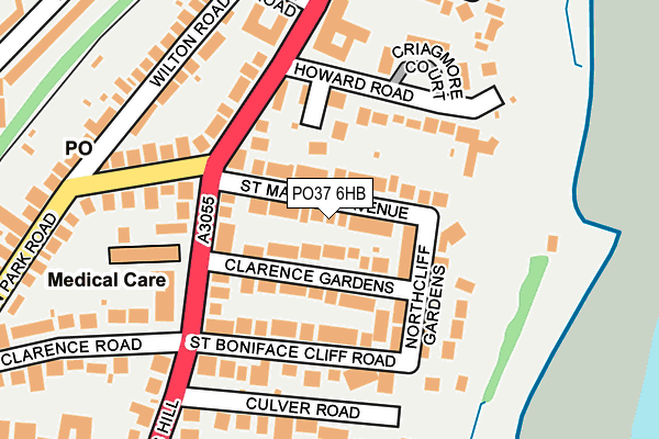PO37 6HB map - OS OpenMap – Local (Ordnance Survey) PO37 6HB map - OS OpenMap – Local (Ordnance Survey)