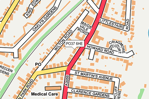 PO37 6HE map - OS OpenMap – Local (Ordnance Survey) PO37 6HE map - OS OpenMap – Local (Ordnance Survey)
