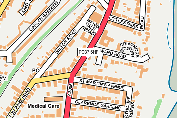 PO37 6HF map - OS OpenMap – Local (Ordnance Survey)