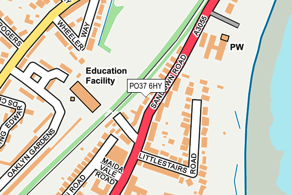 PO37 6HY map - OS OpenMap – Local (Ordnance Survey) PO37 6HY map - OS OpenMap – Local (Ordnance Survey)