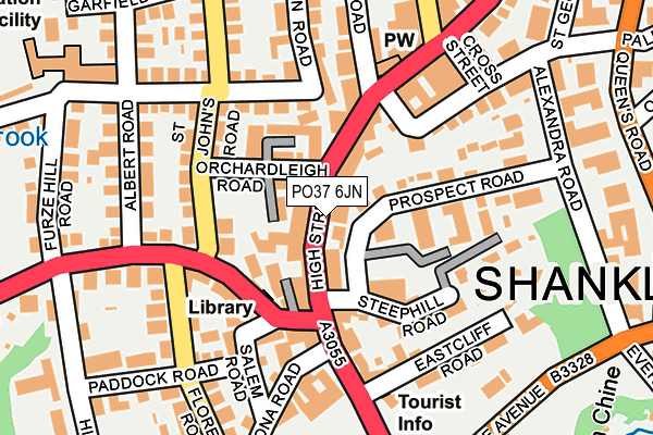 PO37 6JN map - OS OpenMap – Local (Ordnance Survey) PO37 6JN map - OS OpenMap – Local (Ordnance Survey)