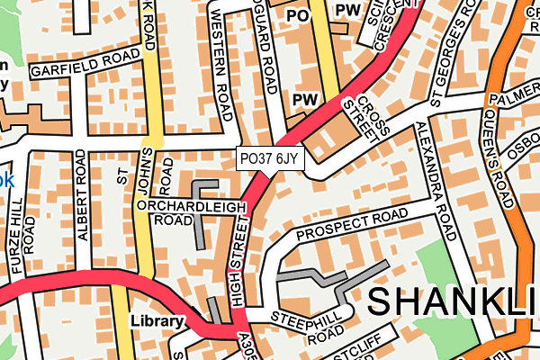 PO37 6JY map - OS OpenMap – Local (Ordnance Survey)