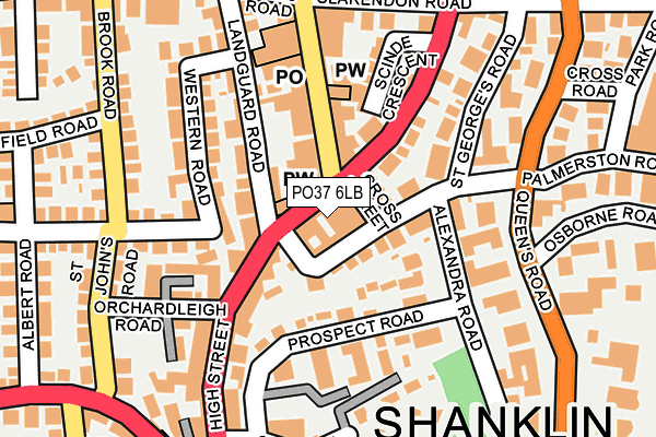 PO37 6LB map - OS OpenMap – Local (Ordnance Survey) PO37 6LB map - OS OpenMap – Local (Ordnance Survey)