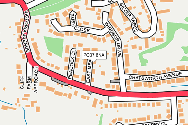 PO37 6NA map - OS OpenMap – Local (Ordnance Survey) PO37 6NA map - OS OpenMap – Local (Ordnance Survey)