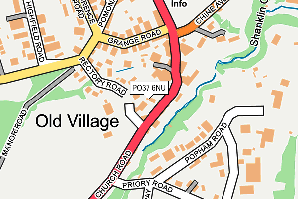 PO37 6NU map - OS OpenMap – Local (Ordnance Survey) PO37 6NU map - OS OpenMap – Local (Ordnance Survey)