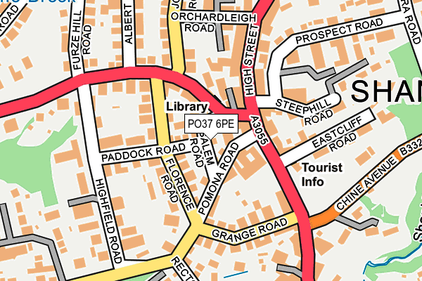 PO37 6PE map - OS OpenMap – Local (Ordnance Survey) PO37 6PE map - OS OpenMap – Local (Ordnance Survey)