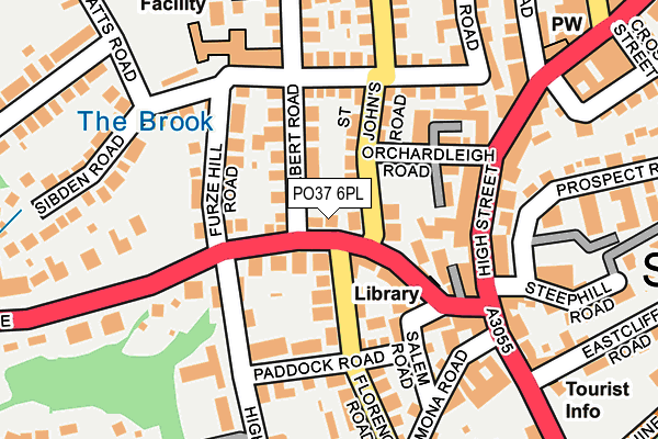 PO37 6PL map - OS OpenMap – Local (Ordnance Survey) PO37 6PL map - OS OpenMap – Local (Ordnance Survey)