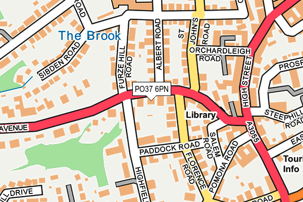 PO37 6PN map - OS OpenMap – Local (Ordnance Survey) PO37 6PN map - OS OpenMap – Local (Ordnance Survey)