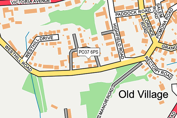 PO37 6PS map - OS OpenMap – Local (Ordnance Survey) PO37 6PS map - OS OpenMap – Local (Ordnance Survey)